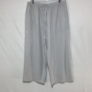 DKNY Pure Large Women's Gray linen blend Cropped Pants